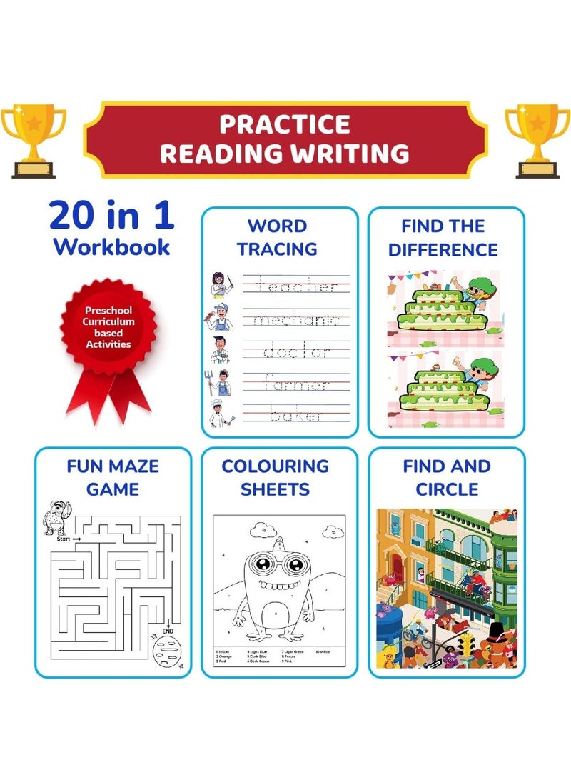 سمارتيفيتي مجموعة سمارتيفيتي ليتل سباركس التعليمية لمرحلة ما قبل المدرسة للأطفال من عمر 4 و5 و6 سنوات، هدية رائعة للأولاد والبنات من عمر 4 و5 و6 سنوات، مجموعة ألعاب تعليمية/أنشطة تعليمية، هدية عيد ميلاد مميزة - Image 2